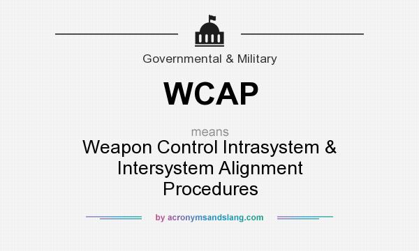 What does WCAP mean? It stands for Weapon Control Intrasystem & Intersystem Alignment Procedures