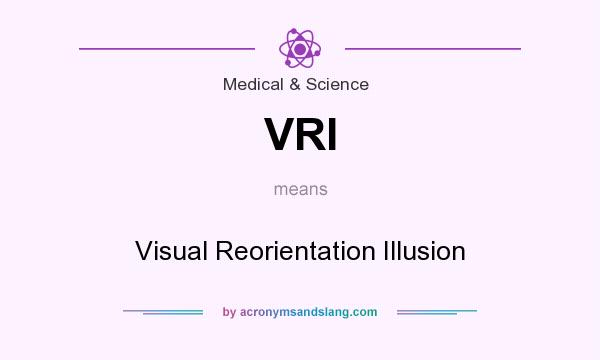 What does VRI mean? It stands for Visual Reorientation Illusion