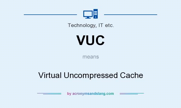 What does VUC mean? It stands for Virtual Uncompressed Cache