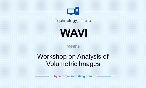 What does WAVI mean? It stands for Workshop on Analysis of Volumetric Images