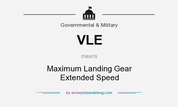 What does VLE mean? It stands for Maximum Landing Gear Extended Speed
