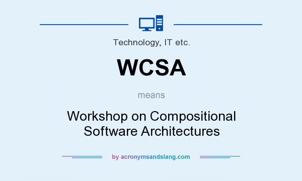 What does WCSA mean? It stands for Workshop on Compositional Software Architectures