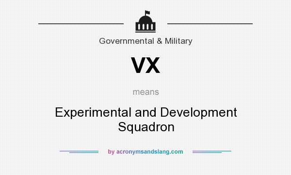 What does VX mean? It stands for Experimental and Development Squadron