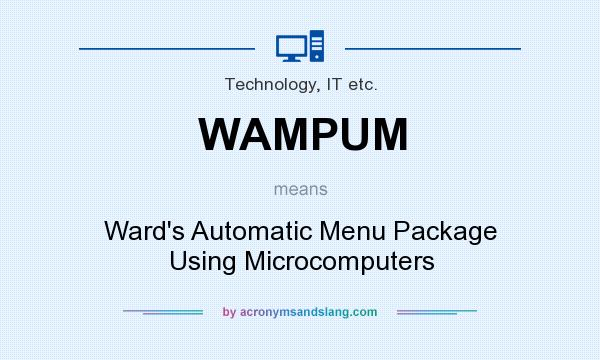 What does WAMPUM mean? It stands for Ward`s Automatic Menu Package Using Microcomputers
