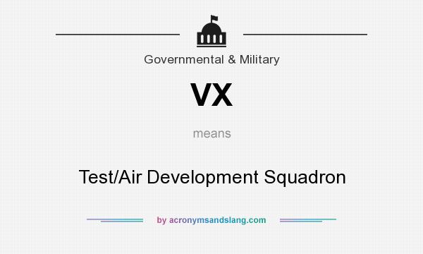 What does VX mean? It stands for Test/Air Development Squadron