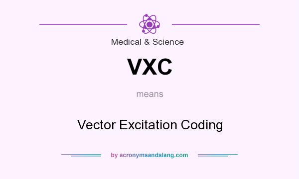 What does VXC mean? It stands for Vector Excitation Coding