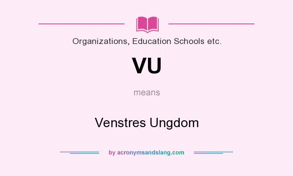 What does VU mean? It stands for Venstres Ungdom