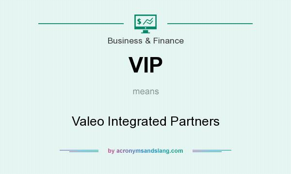 What does VIP mean? It stands for Valeo Integrated Partners