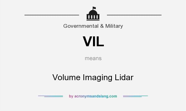 What does VIL mean? It stands for Volume Imaging Lidar