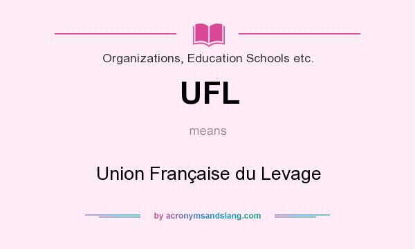 What does UFL mean? It stands for Union Française du Levage