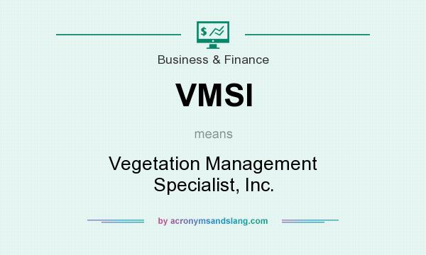 What does VMSI mean? It stands for Vegetation Management Specialist, Inc.