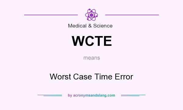 What does WCTE mean? It stands for Worst Case Time Error