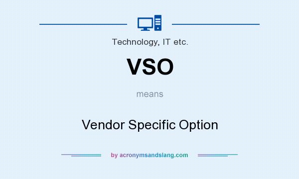 What does VSO mean? It stands for Vendor Specific Option