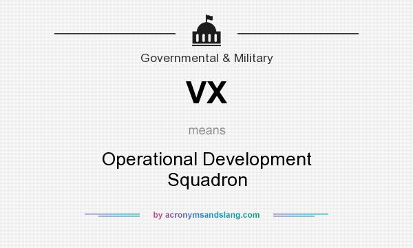 What does VX mean? It stands for Operational Development Squadron