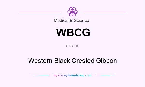 What does WBCG mean? It stands for Western Black Crested Gibbon
