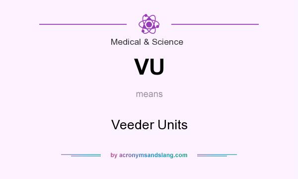 What does VU mean? It stands for Veeder Units