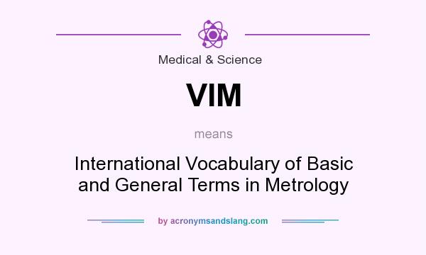 What does VIM mean? It stands for International Vocabulary of Basic and General Terms in Metrology