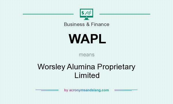 What does WAPL mean? It stands for Worsley Alumina Proprietary Limited