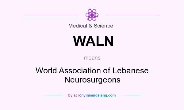What does WALN mean? It stands for World Association of Lebanese Neurosurgeons