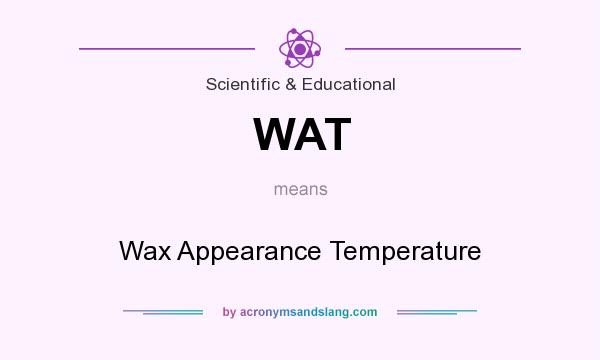 What does WAT mean? It stands for Wax Appearance Temperature
