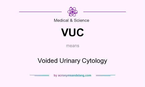 What does VUC mean? It stands for Voided Urinary Cytology