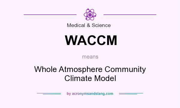 What does WACCM mean? It stands for Whole Atmosphere Community Climate Model