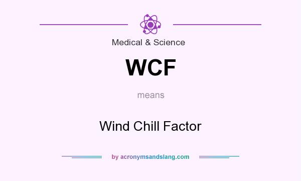 What does WCF mean? It stands for Wind Chill Factor