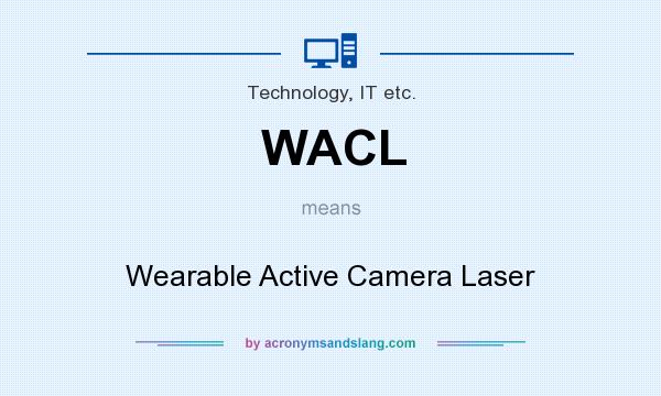 What does WACL mean? It stands for Wearable Active Camera Laser