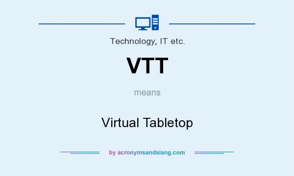 What does VTT mean? It stands for Virtual Tabletop