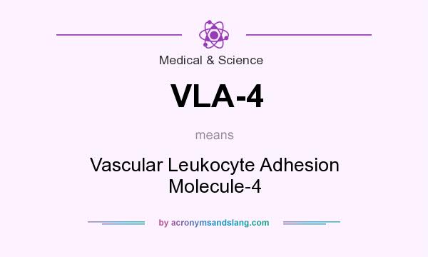 What does VLA-4 mean? It stands for Vascular Leukocyte Adhesion Molecule-4