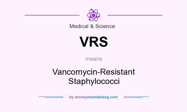 What does VRS mean? It stands for Vancomycin-Resistant Staphylococci