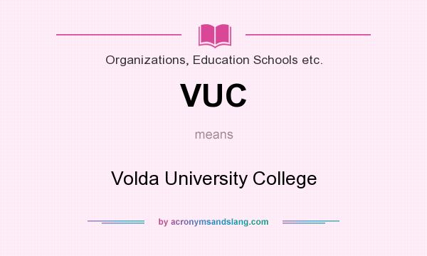 What does VUC mean? It stands for Volda University College