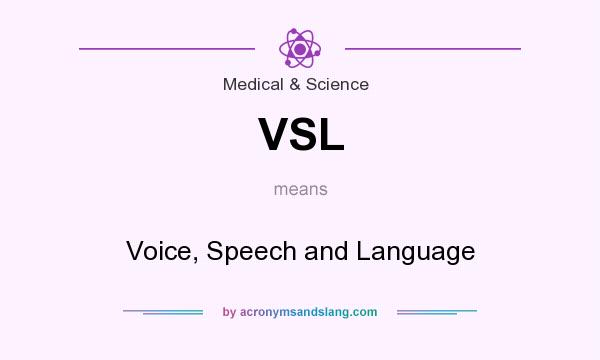 What does VSL mean? It stands for Voice, Speech and Language