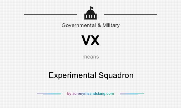 What does VX mean? It stands for Experimental Squadron