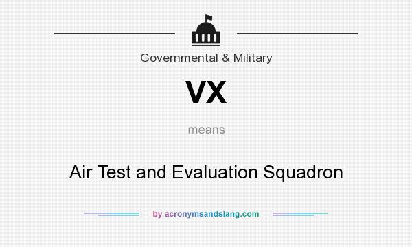 What does VX mean? It stands for Air Test and Evaluation Squadron