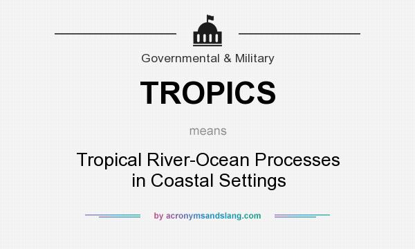 What does TROPICS mean? It stands for Tropical River-Ocean Processes in Coastal Settings