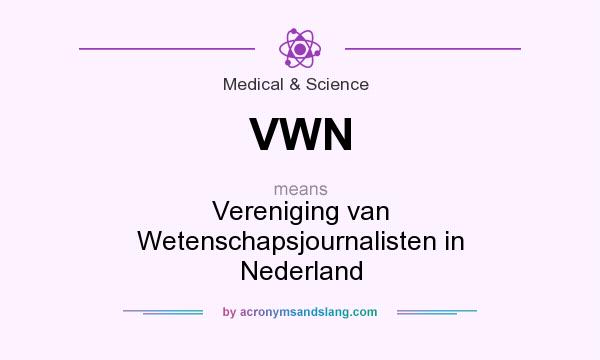 What does VWN mean? It stands for Vereniging van Wetenschapsjournalisten in Nederland