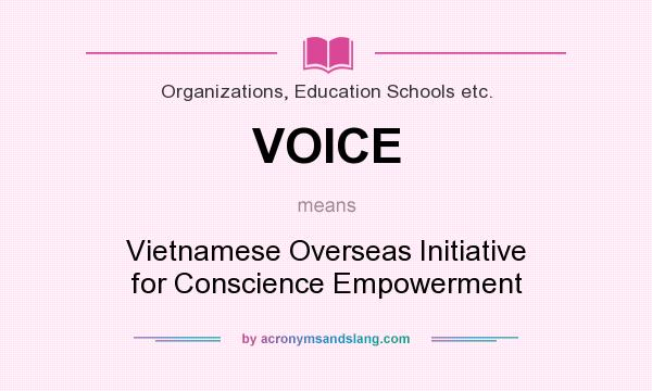 What does VOICE mean? It stands for Vietnamese Overseas Initiative for Conscience Empowerment