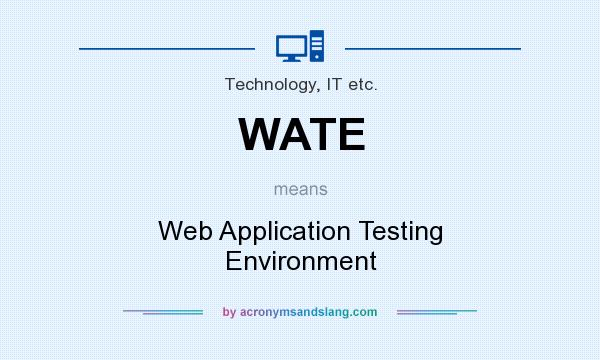 What does WATE mean? It stands for Web Application Testing Environment