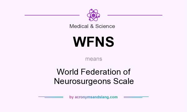 What does WFNS mean? It stands for World Federation of Neurosurgeons Scale