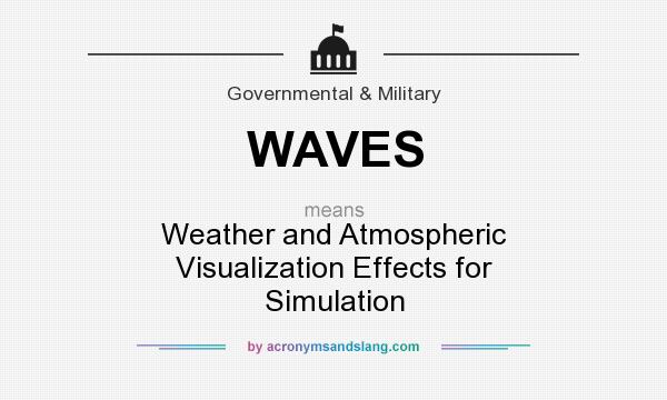 What does WAVES mean? It stands for Weather and Atmospheric Visualization Effects for Simulation