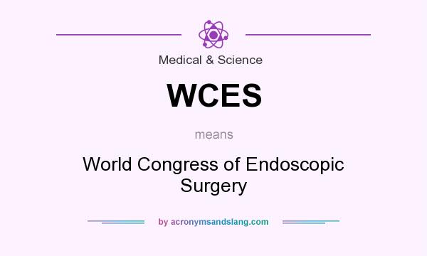 What does WCES mean? It stands for World Congress of Endoscopic Surgery