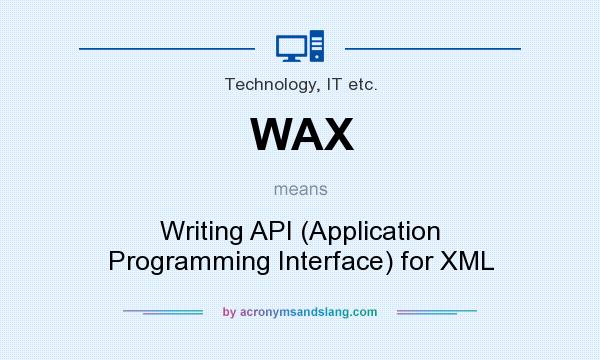 What does WAX mean? It stands for Writing API (Application Programming Interface) for XML