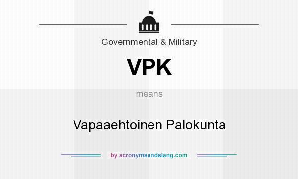 What does VPK mean? It stands for Vapaaehtoinen Palokunta