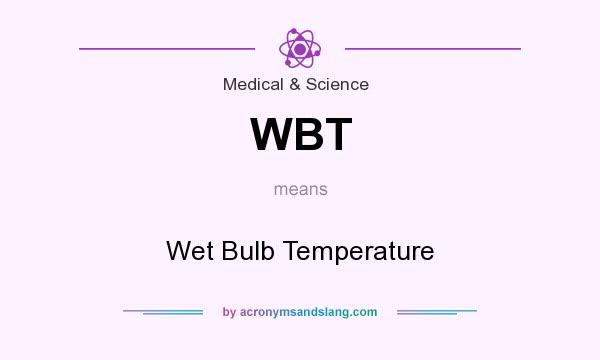 What does WBT mean? It stands for Wet Bulb Temperature