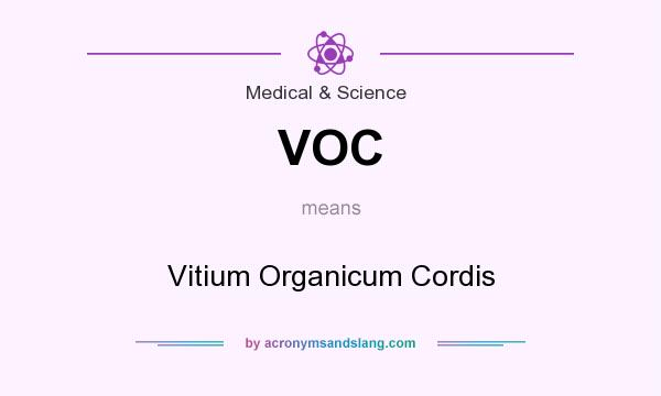 What does VOC mean? It stands for Vitium Organicum Cordis
