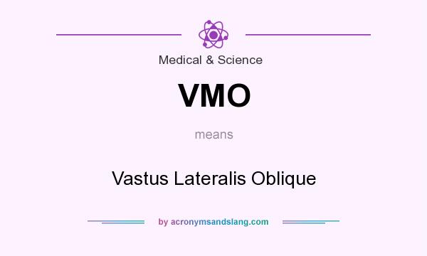 What does VMO mean? It stands for Vastus Lateralis Oblique