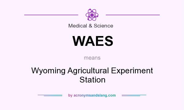 What does WAES mean? It stands for Wyoming Agricultural Experiment Station