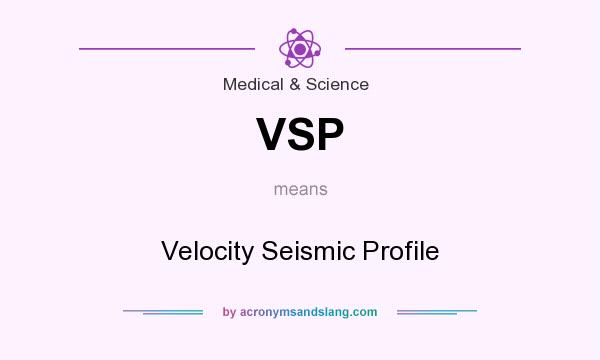What does VSP mean? It stands for Velocity Seismic Profile