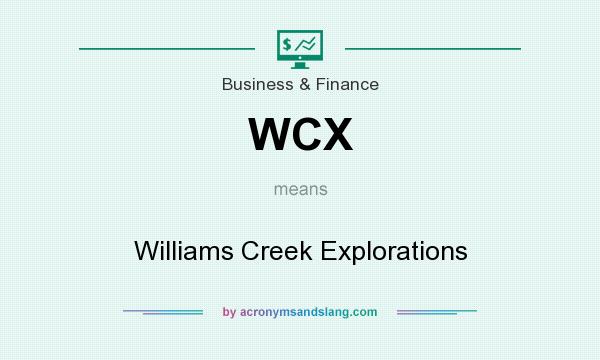 What does WCX mean? It stands for Williams Creek Explorations